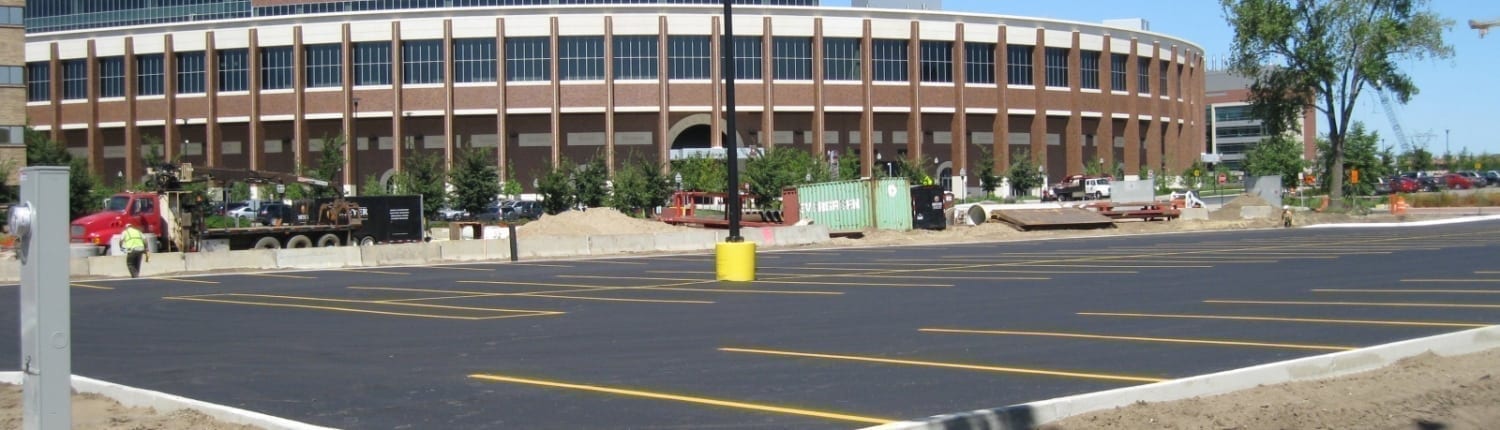 University of Minnesota Parking Lot under construction