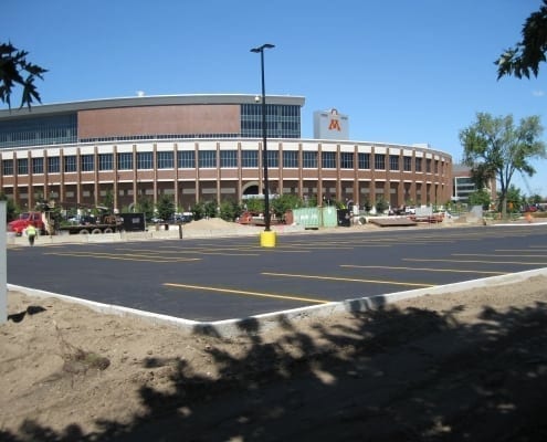 University of Minnesota Parking Lot under construction